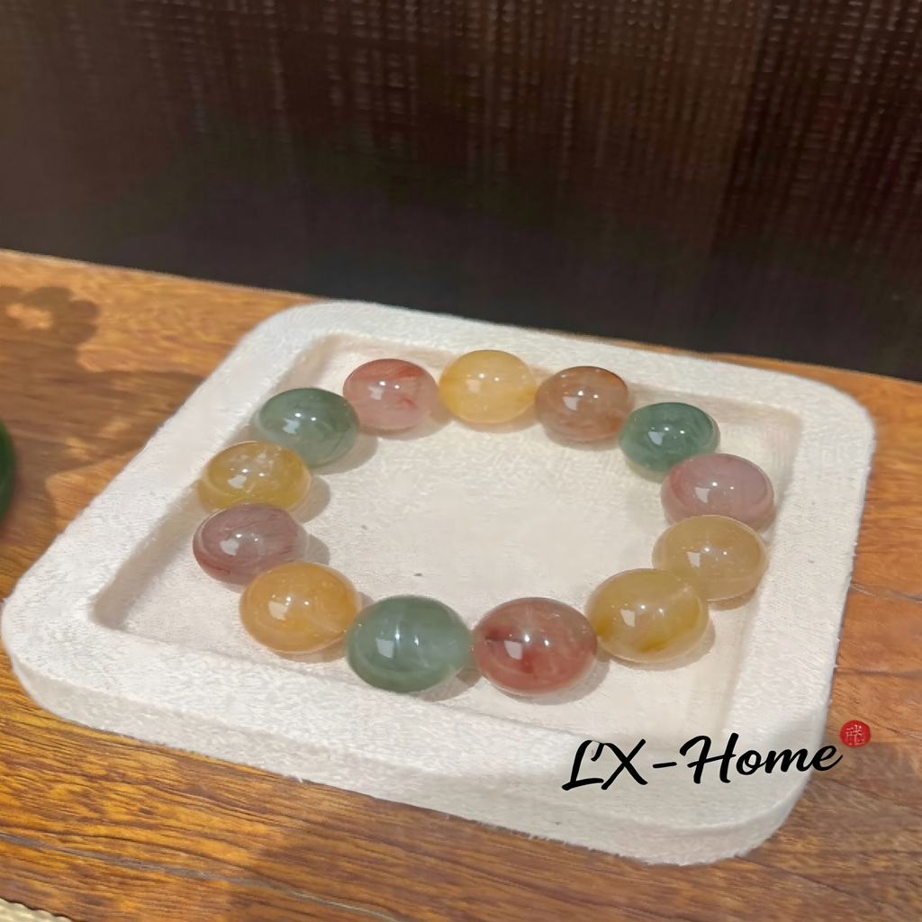 Natural Multi-Color Rutilated Quartz Harmony Bracelet