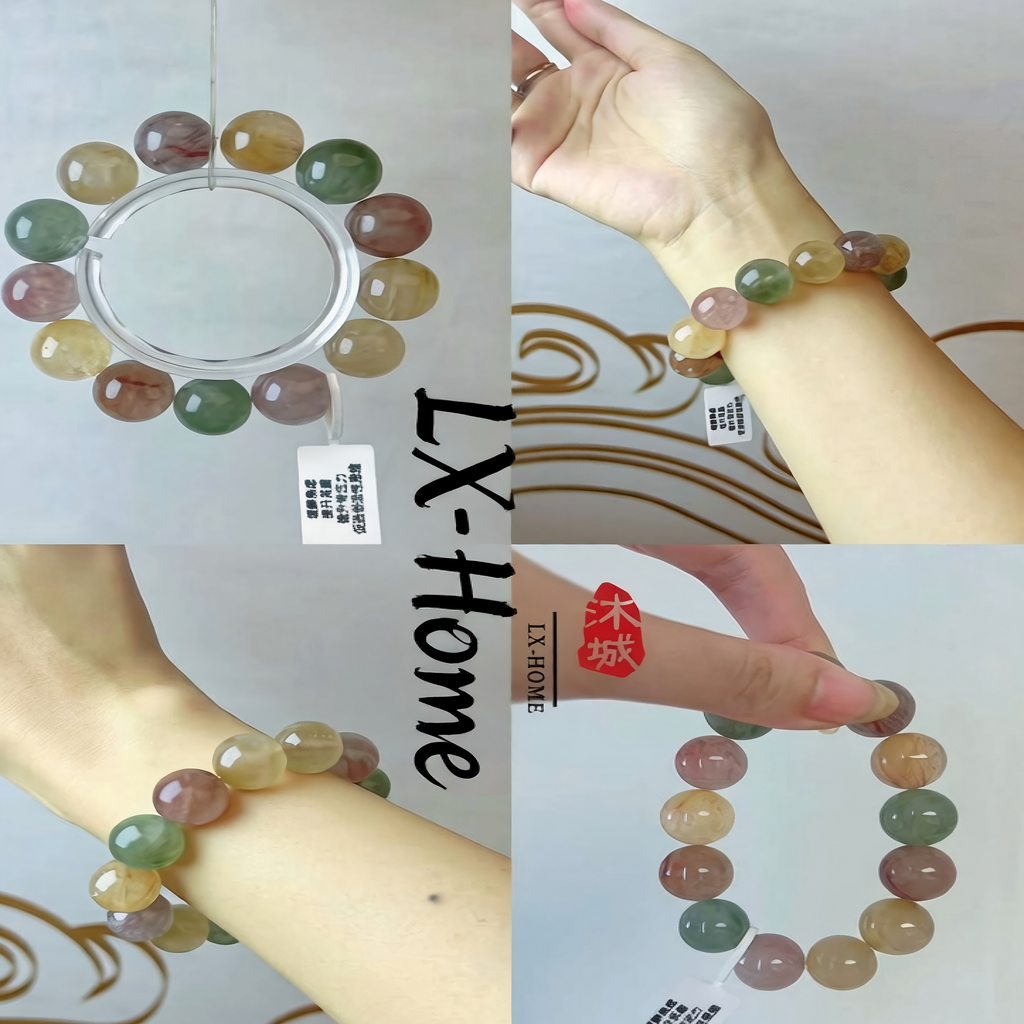 Natural Multi-Color Rutilated Quartz Harmony Bracelet